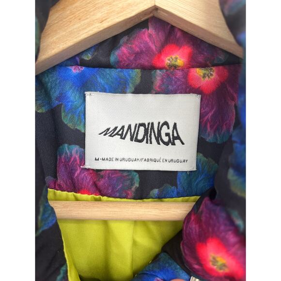 Lisa Says Gah Mandinga Floral Graphic Print Colorful Puffer Crop Vest - Medium - Picture 3 of 10